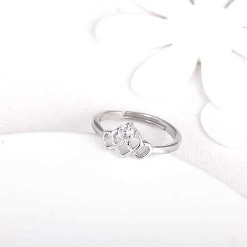 Nitya Chahats Silver Crowning Heart Ring