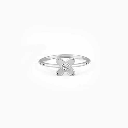 Nitya Silver Beautiful Orchid Ring