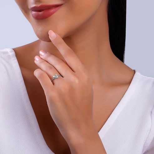 Nitya Silver Beautiful Orchid Ring