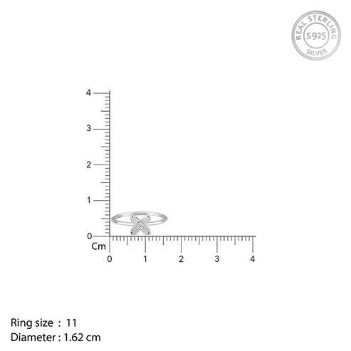 Nitya Silver Beautiful Orchid Ring