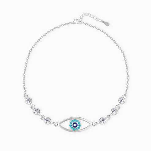 Nitya Silver Chary Eyes Bracelet