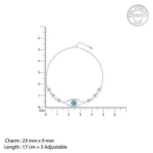 Nitya Silver Chary Eyes Bracelet