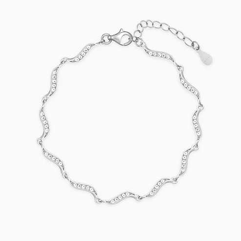 Nitya Silver Graceful Waves Bracelet