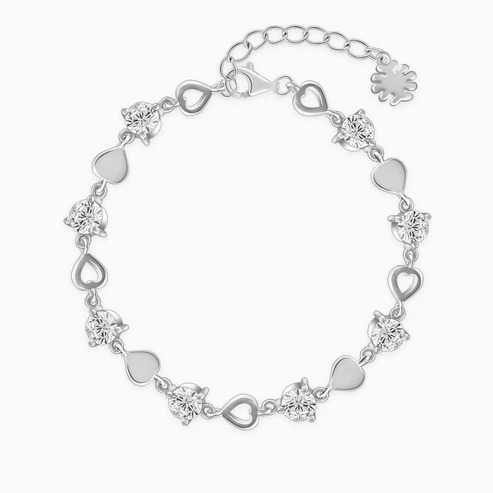 Nitya Silver Heartlock Bracelet
