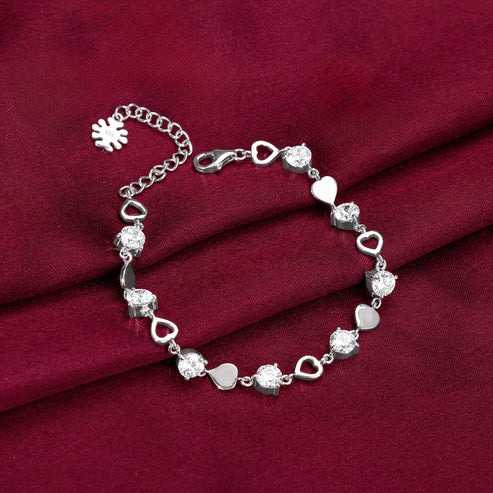 Nitya Silver Heartlock Bracelet