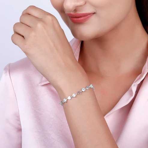 Nitya Silver Heartlock Bracelet