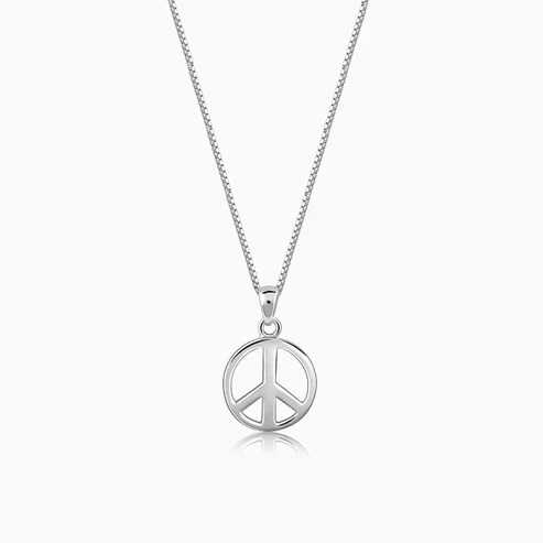 Nitya Silver Heavenly Peace Pendant With Box Chain For Him