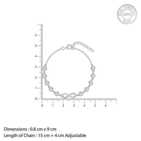 Nitya Silver Infinity Linked Bracelet