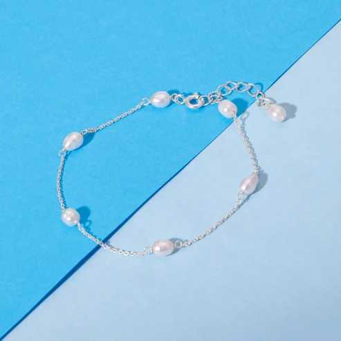 Nitya Silver Iridescent Pearl Bracelet