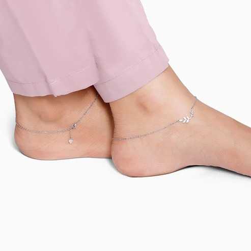 Nitya Silver Ivy Anklet
