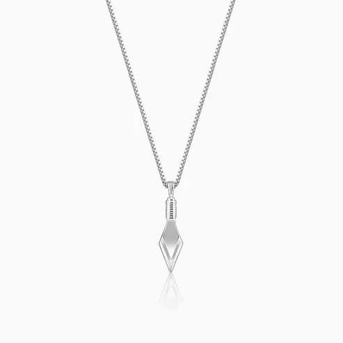 Nitya Silver Kite Pendant with Box Chain For Him 