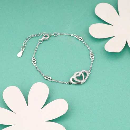 Nitya Silver Locked in Infinity Bracelet