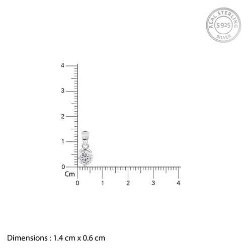 Nitya Silver Mini Solitaire Pendant with Link Chain