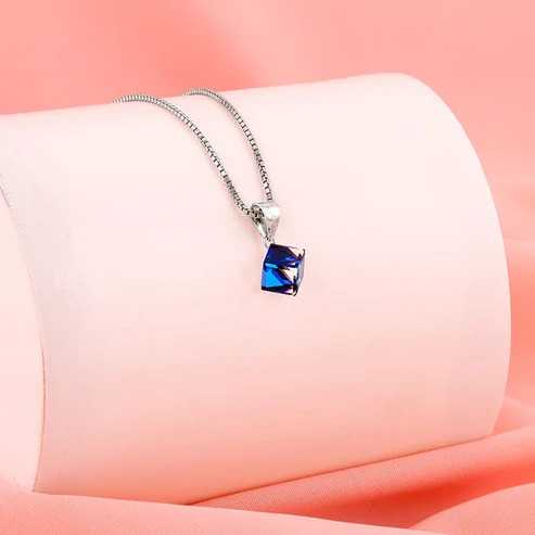 Nitya Silver Mystic Prism Pendant with Box Chain