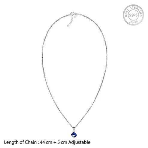 Nitya Silver Mystic Prism Pendant with Box Chain