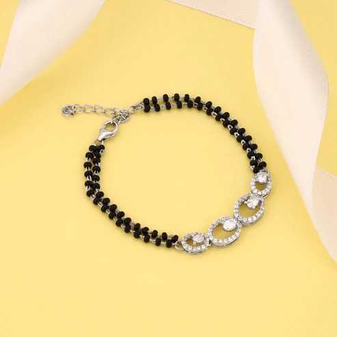 Nitya Silver Pearfection Mangalsutra Bracelet