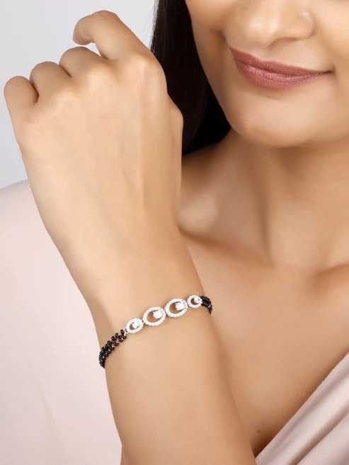 Nitya Silver Pearfection Mangalsutra Bracelet