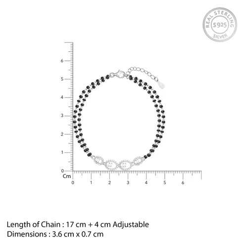 Nitya Silver Pearfection Mangalsutra Bracelet