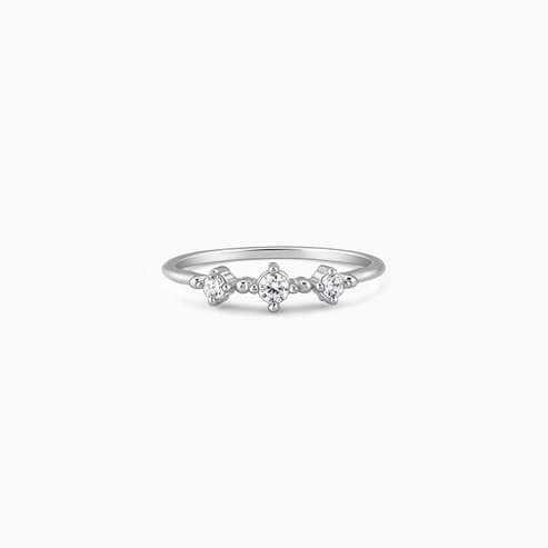 Nitya Silver Precious Moment Ring 