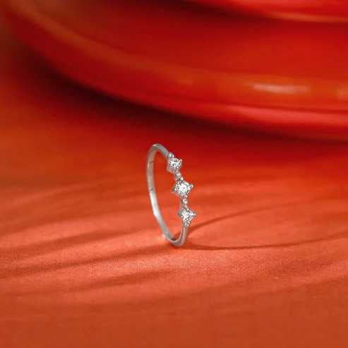 Nitya Silver Precious Moment Ring 