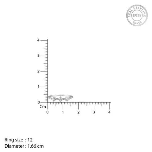Nitya Silver Precious Moment Ring 