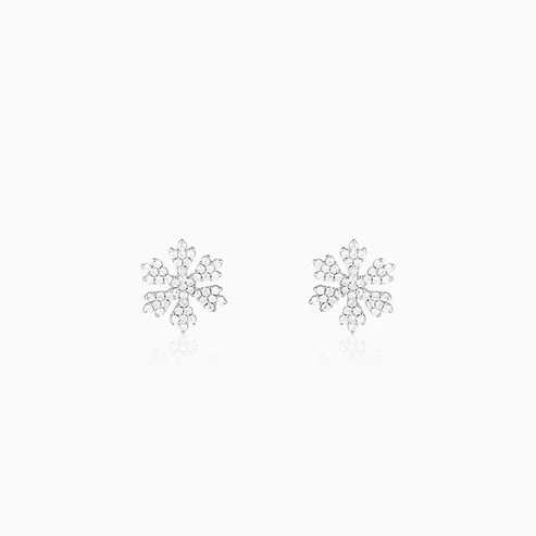 Nitya Silver Snowflake Earrings