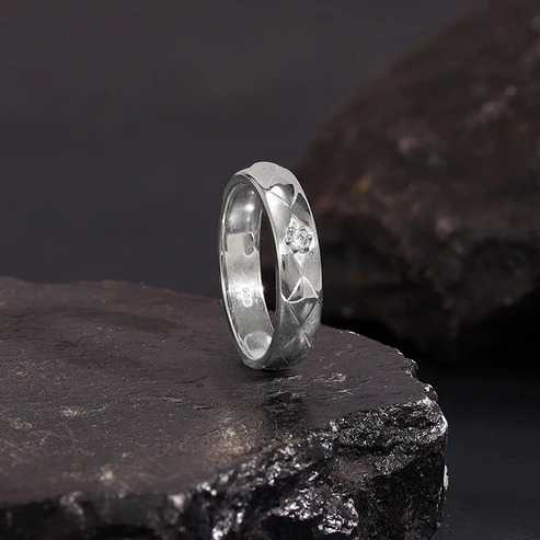 Nitya Silver Timeless Ring For Him