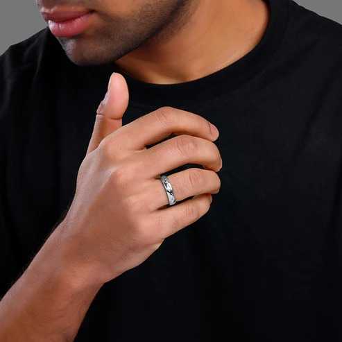 Nitya Silver Timeless Ring For Him