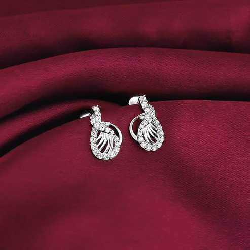 Nitya Silver Wave Knot Earrings