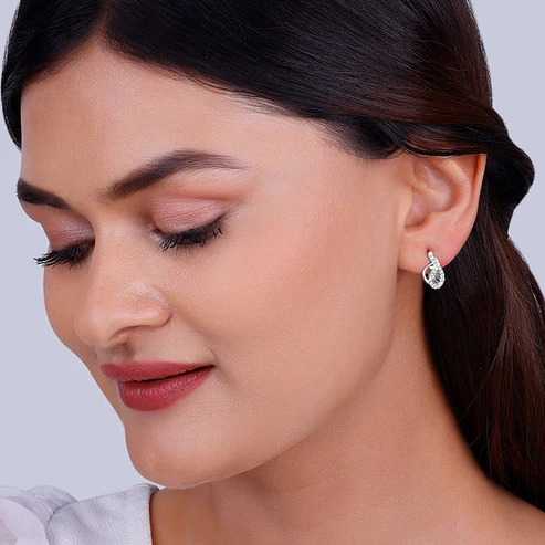 Nitya Silver Wave Knot Earrings