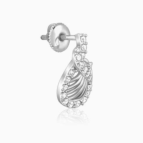 Nitya Silver Wave Knot Earrings