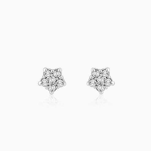 Nitya Silver Zircon Constellation Earrings 