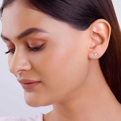 Nitya Silver Zircon Constellation Earrings 