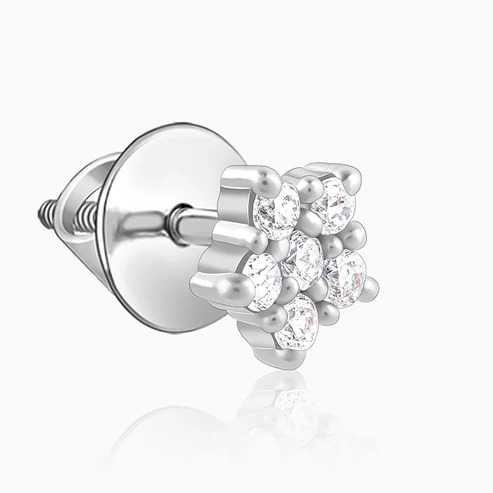 Nitya Silver Zircon Constellation Earrings 