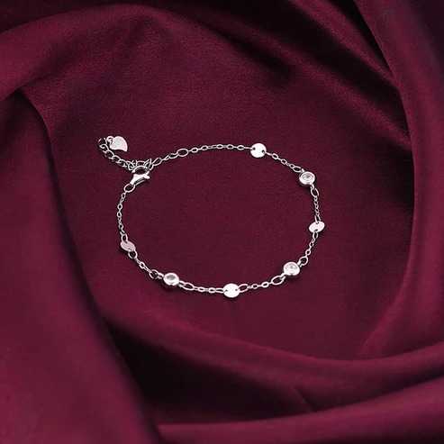 Nitya Silver Zircon High on Charm Bracelet