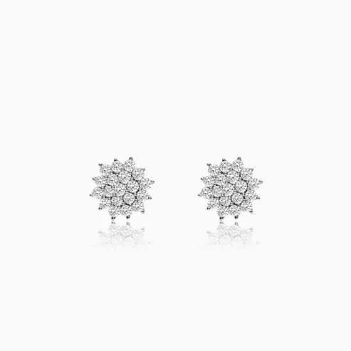 Nitya Silver Zircon Shining Star Studs