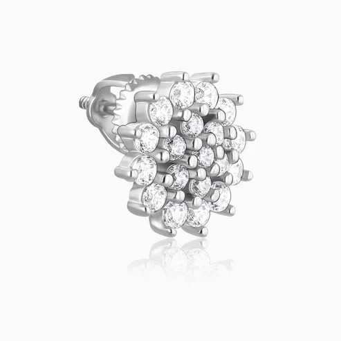 Nitya Silver Zircon Shining Star Studs