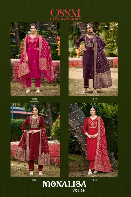 Ossm Monalisa Vol 6 catalog indian kurti ankle length