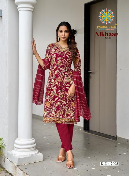 Passion Tree Nikhaar Vol 2 Catalog office wear kurtis online india