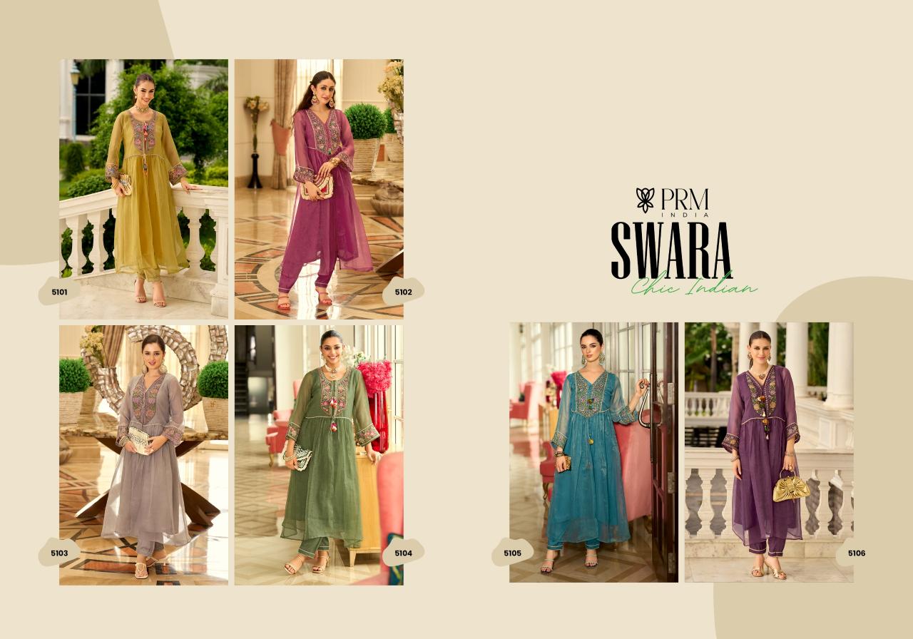 PRM India Swara catalog kurti net sleeves designs catalogue