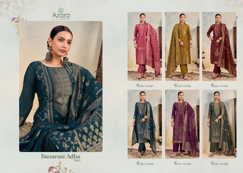 Radhika Azara Banarashi Adah Vol 6 catalog jaipur cotton dress materials wholesalers in mumbai