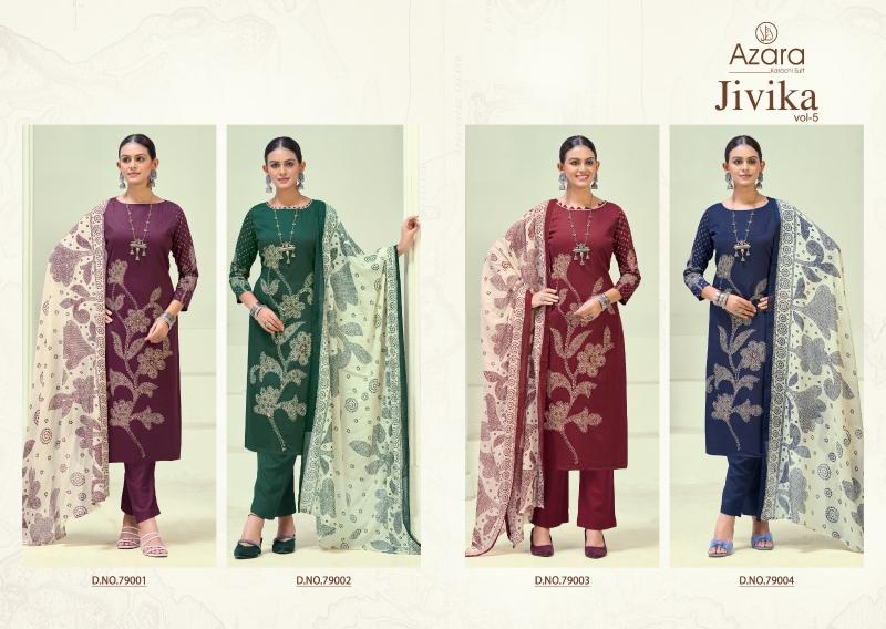 Radhika Azara Jivika Vol 5 catalog dress material wholesale in kerala