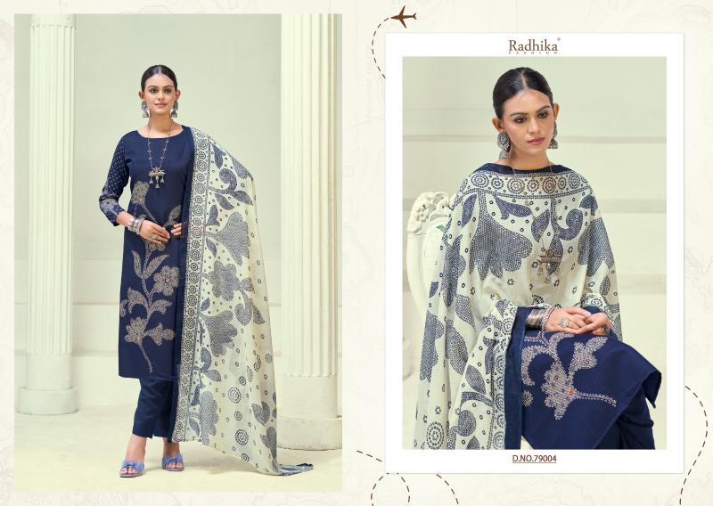 Radhika Azara Jivika Vol 5 catalog dress material wholesale in kerala