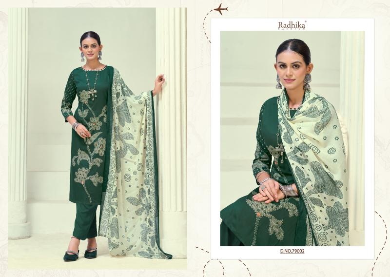Radhika Azara Jivika Vol 5 catalog dress material wholesale in kerala