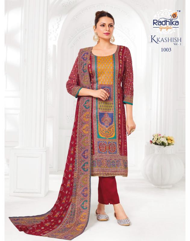 Radhika Lifestyle Kkashish catalog gerua kurtis online india
