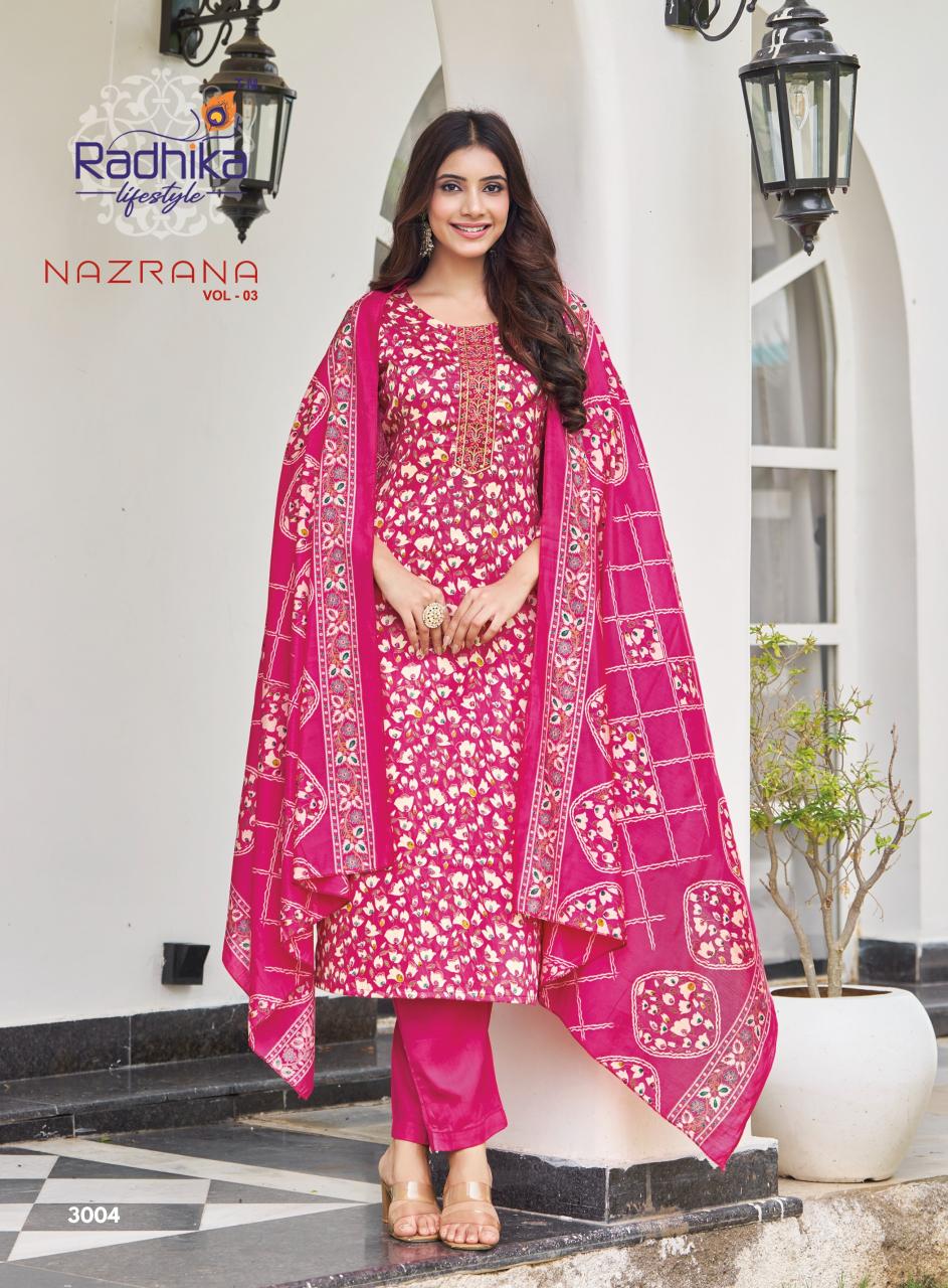 Radhika Lifestyle Nazrana vol 3 catalog best online site to buy kurtis in india