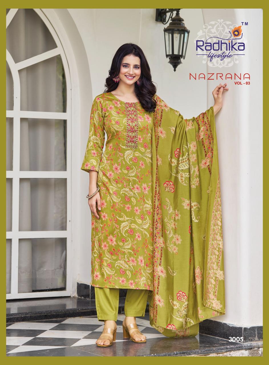 Radhika Lifestyle Nazrana vol 3 catalog best online site to buy kurtis in india
