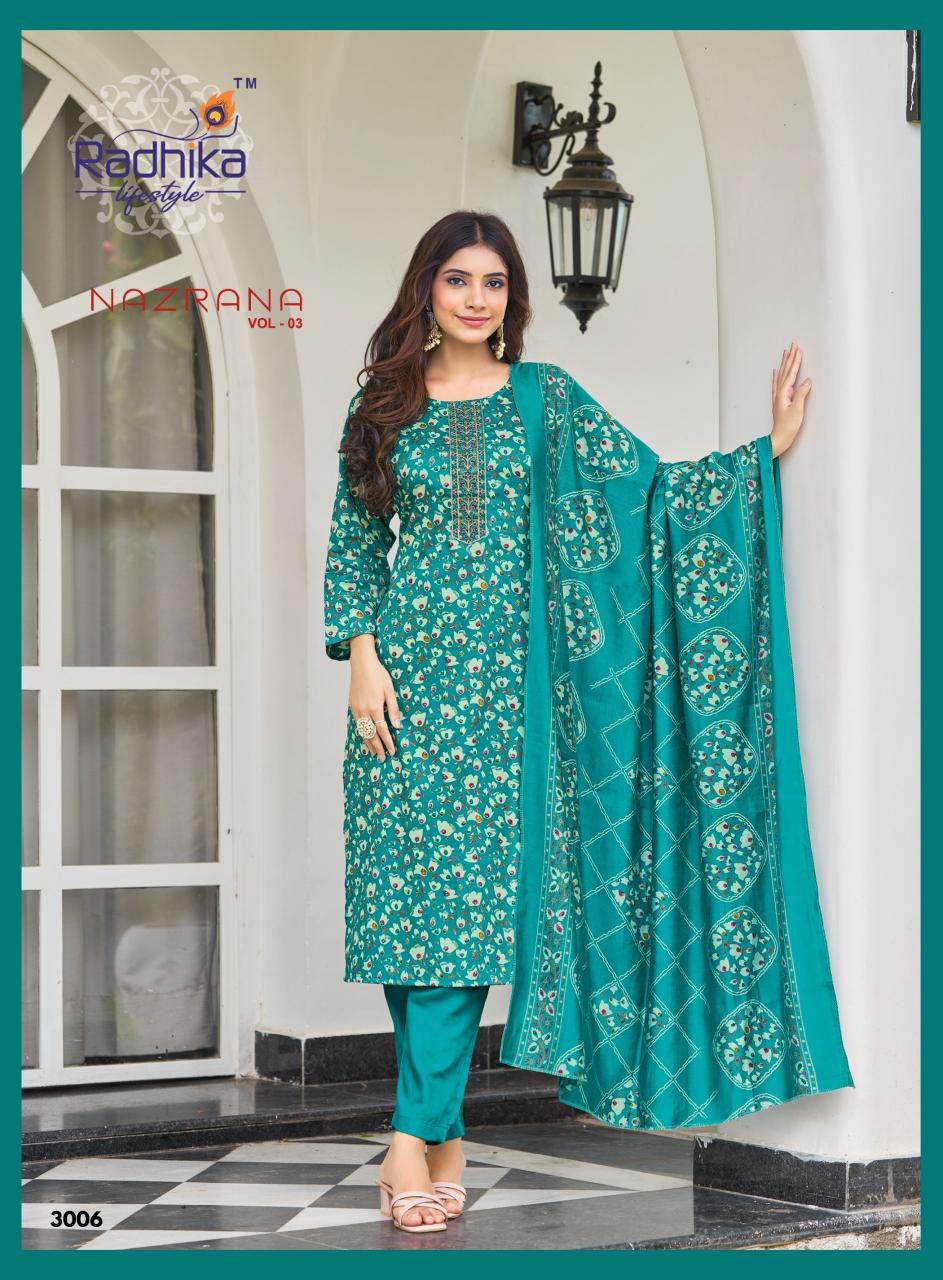 Radhika Lifestyle Nazrana vol 3 catalog best online site to buy kurtis in india