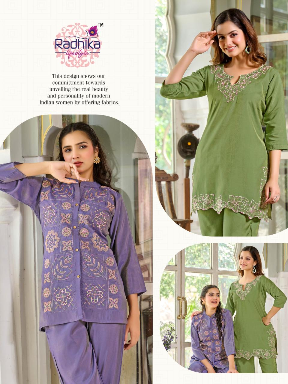 Radhika LifeStyle Twinkle vol 1 catalog cord set wholesaler in surat