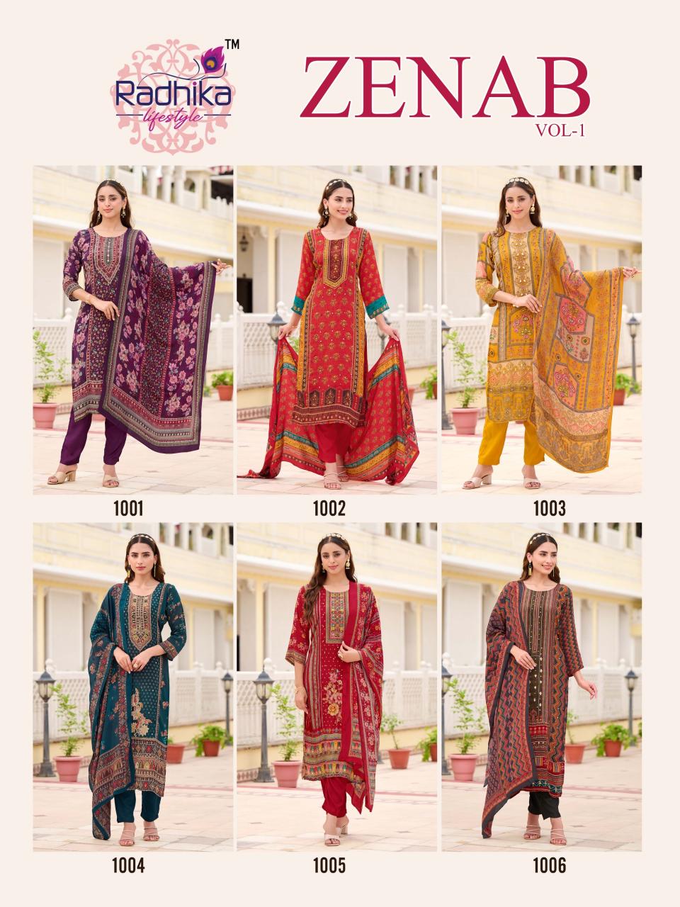 Radhika LifeStyle Zenab Vol 1 catalog wholesale kurtis online india